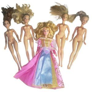 Barbies! Disney one w/ dress rotates w necklace